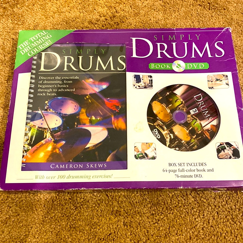 Simply Drums book & DVD instructional set NEW  LEARN TO PLAY